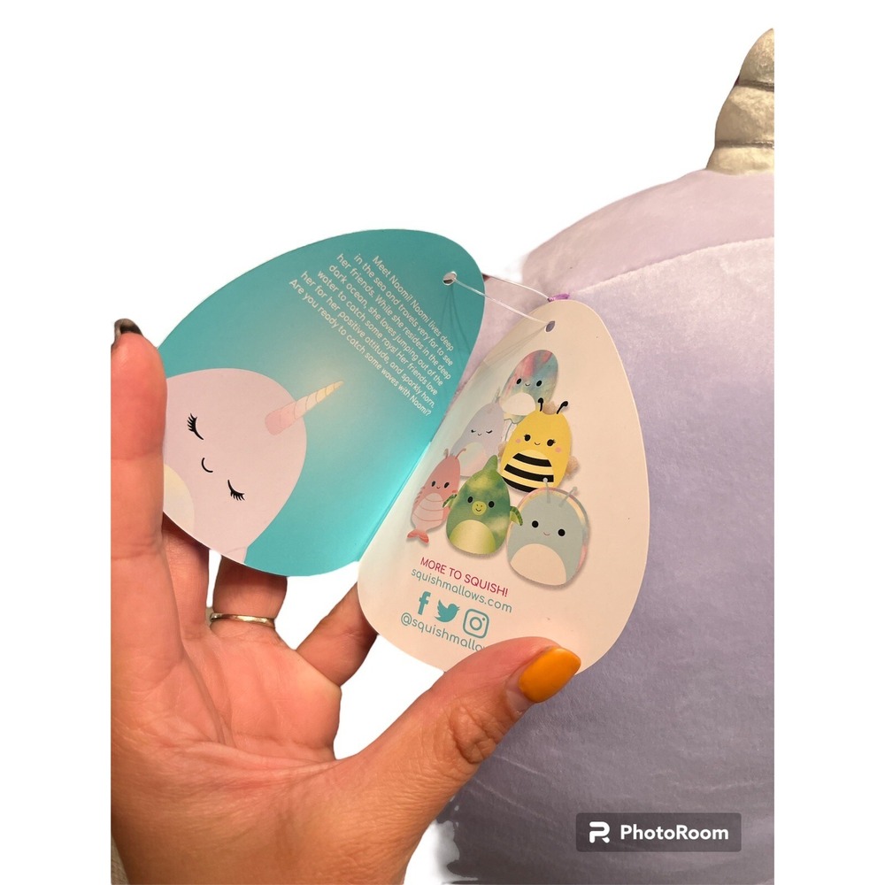 Squishmallow Naomi the Narwhal 11" Plush New With Tag Kellytoy - Picture 3 of 7